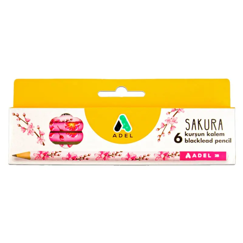 Adel Sakura Kurşun Kalem 2B 6 Lı Kutu