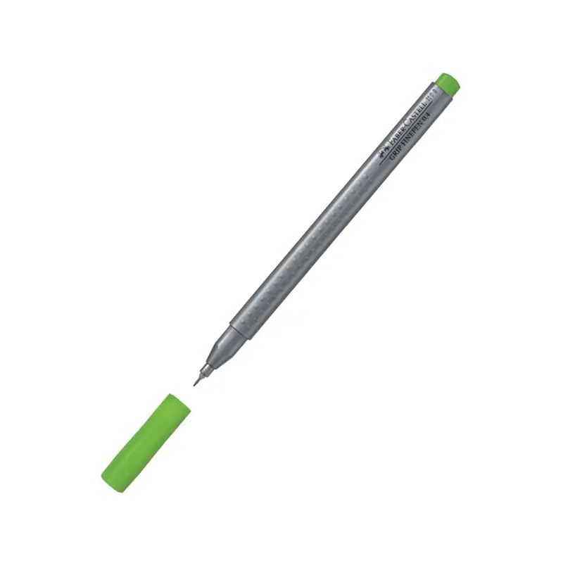 Faber-Castell 1516 Grip Finepen Fineliner 0.4mm Çim Yeşili x 10 Lu Kutu