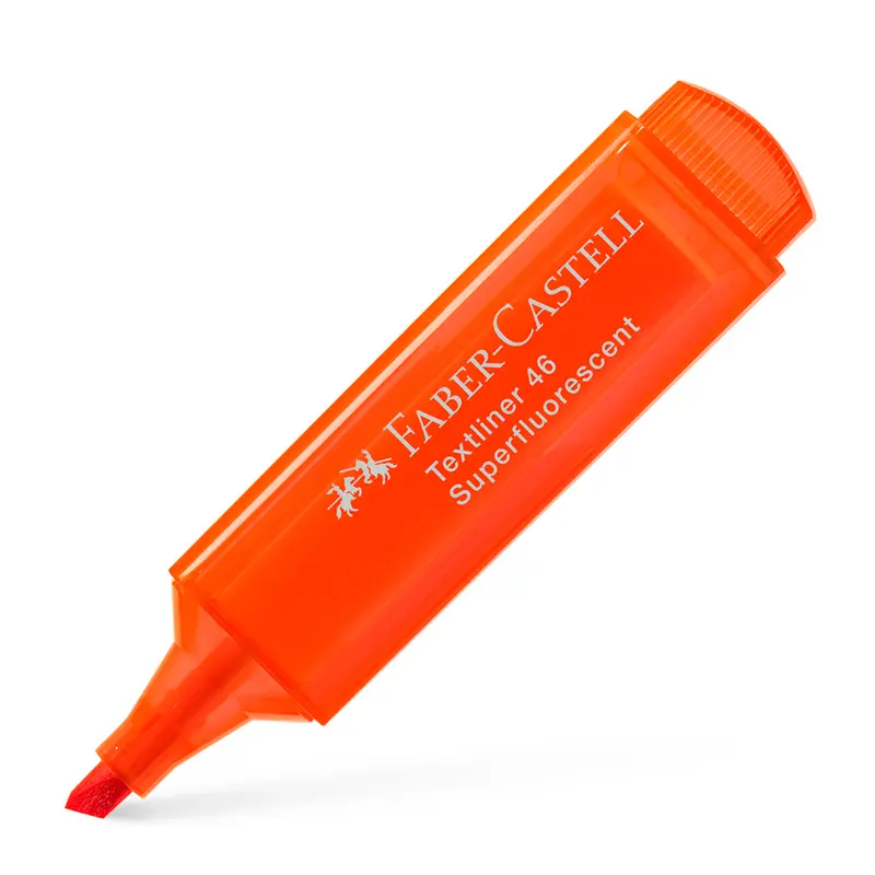 Faber-Castell 1546 Şeffaf Gövde Fosforlu Kalem Turuncu x 10 Lu Kutu