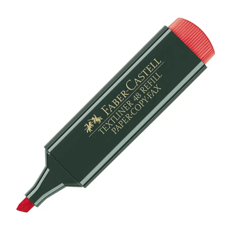 Faber-Castell 1548 Fosforlu Kalem Kırmızı x 10 Lu Kutu