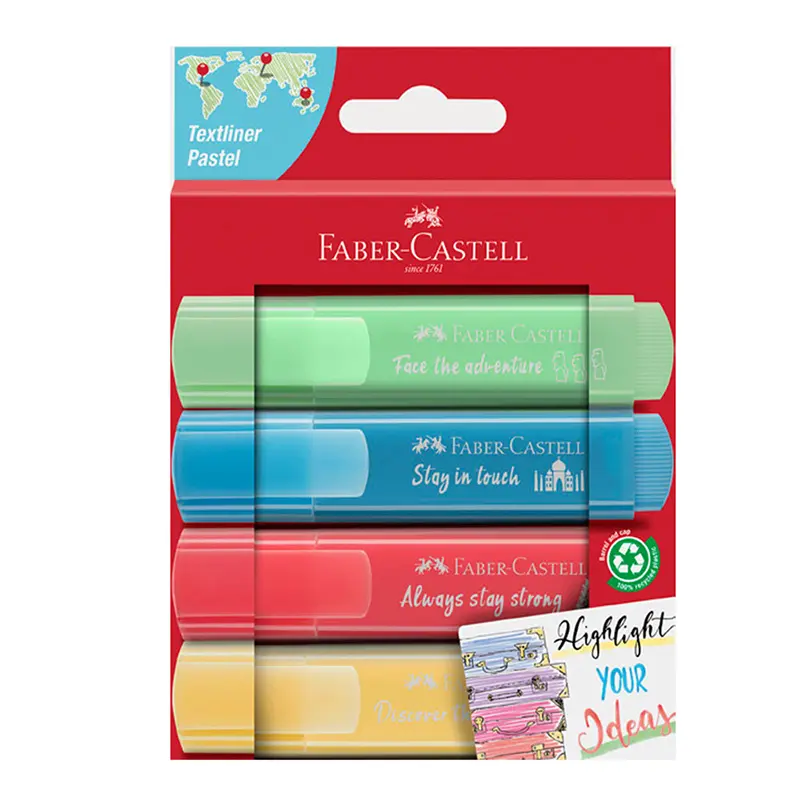 Faber-Castell 46 Fosforlu Kalem Pastel 4 Renk