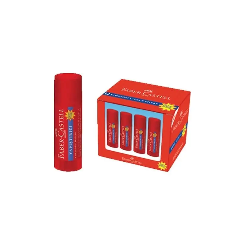 Faber-Castell Su Bazlı Stick Yapıştırıcı 40 Gr. x 12 Li Kutu