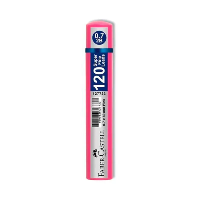 Faber Castell Grip Kurşun Kalem Ucu (Min) 60mm 2B 120 Li Tüp Pembe 0.7mm x 12 Li Paket