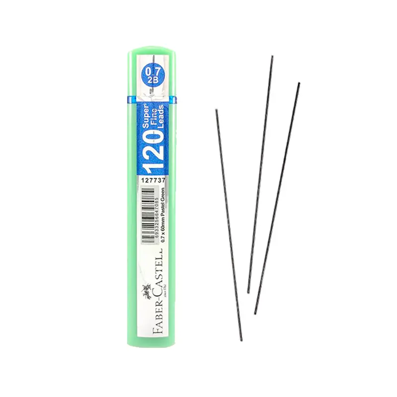 Faber Castell Grip Kurşun Kalem Ucu (Min) 60mm 2B 120 Li Tüp Pastel Yeşil 0.7mm x 12 Li Paket