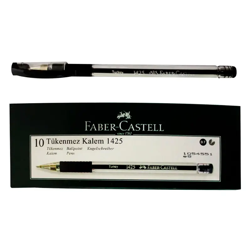 Faber-Castell 1425 İğne Uç Tükenmez 0.7 Siyah x 10 Lu Kutu