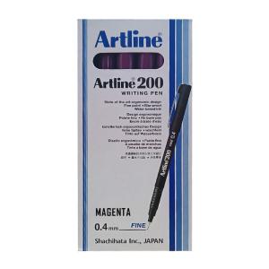 Artline 200N Fine Keçe Uçlu Yazı Kalemi 0.4 mm Magenta 12 Li Kutu