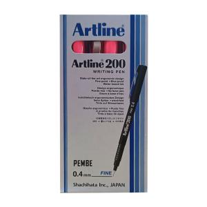 Artline 200N Fine Keçe Uçlu Yazı Kalemi 0.4 mm Pembe 12 Li Kutu