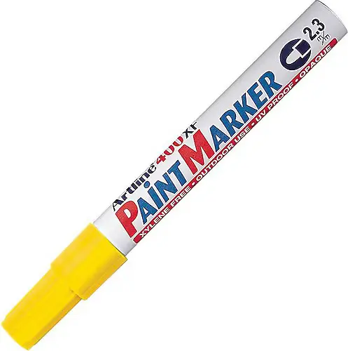 Artline 400XF Paint Marker Çok Amaçlı Boyama Markörü 2.3 mm Sarı 12 Li Kutu