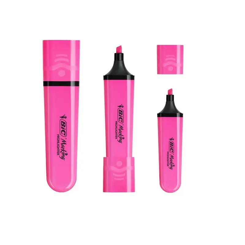 Bic Flat Marking Highlighter Fosforlu Kalem Pembe 12 Li Kutu