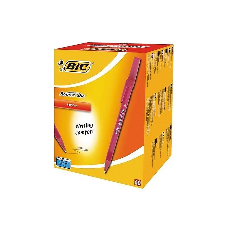 Bic Round Stic Tükenmez Kalem 1.0mm Kırmızı 60 Lı Kutu