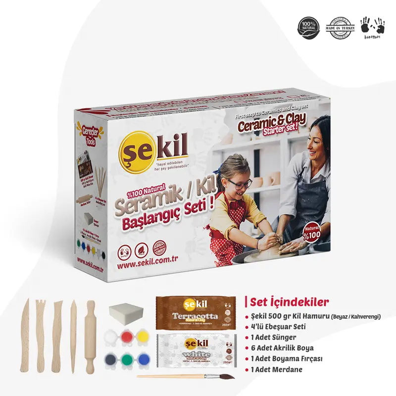 Şekil Seramik/Kil Başlangıç seti