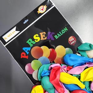 Seven Parsek Balon 12 Inch Karışık Renk 100 Lü Paket