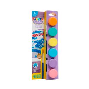 Carioca Tempera Süper Yıkanabilir Pastel Renkler Suluboya 6x25 ML