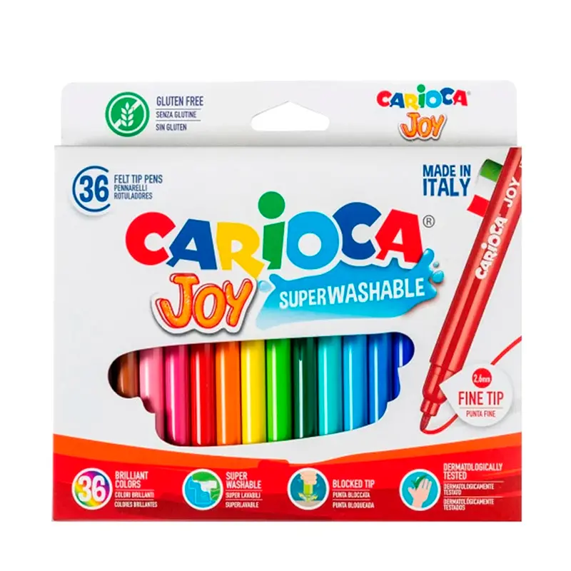 Carioca Joy Süper Yıkanabilir Keçeli Boya Kalemi 36 Renk