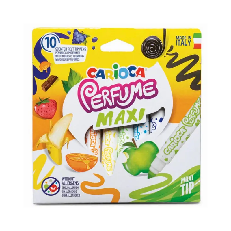Carioca Parfume Maxi Jumbo Keçeli Kalemi 10 Renk