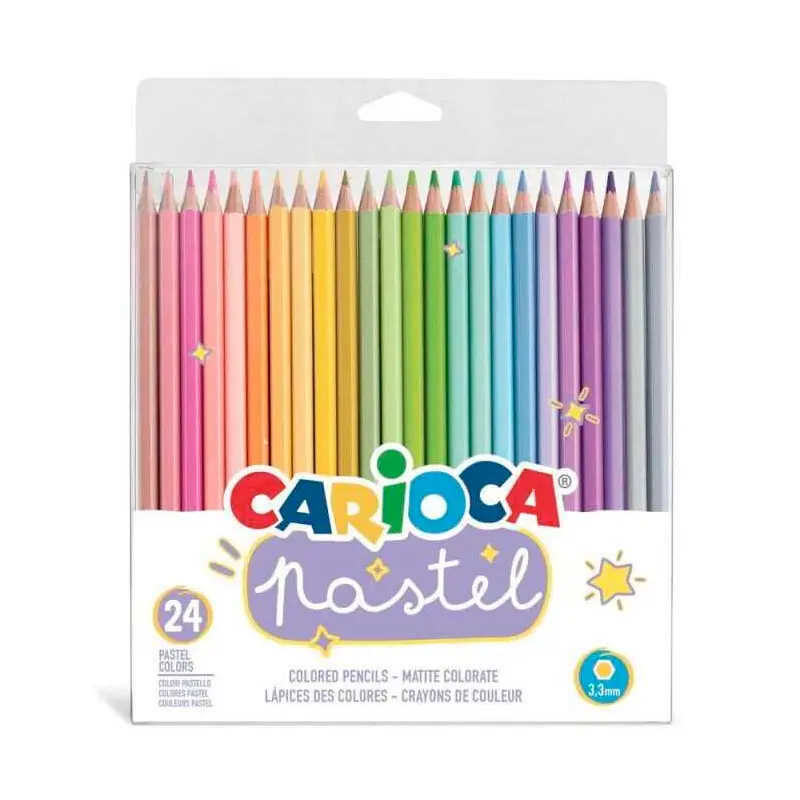 Carioca Pastel Renkler Kuru Boya 24 Renk