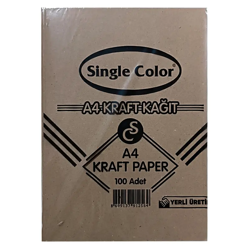 Single Color Kraft Kağıt A4 x 100 Lü Paket