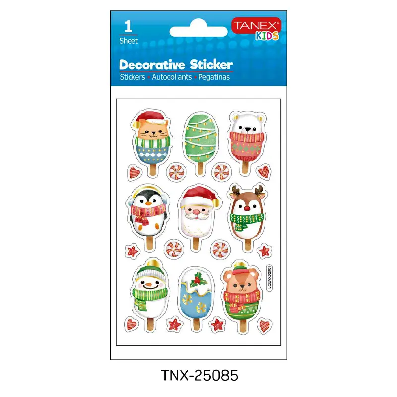 Taneks 25085 Puffy Dekoratif Sticker Dondurma Şekilleri Serisi x 5 Li Paket