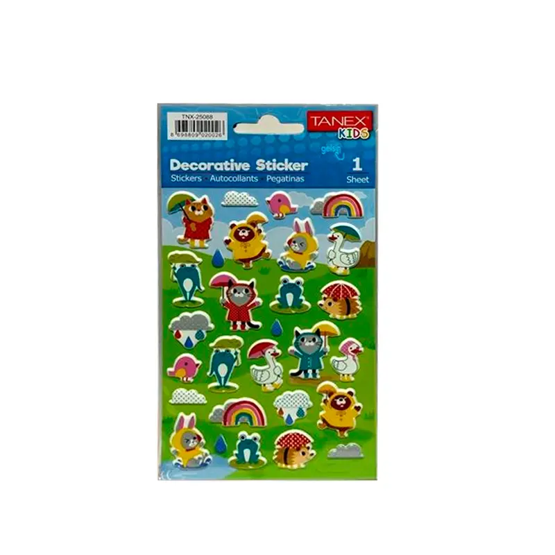Taneks 25088 Puffy Dekoratif Sticker Gülen Yüzler Serisi x 5 Li Paket