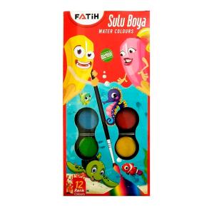 Fatih S-12 Big Size Sulu Boya 12 Renk