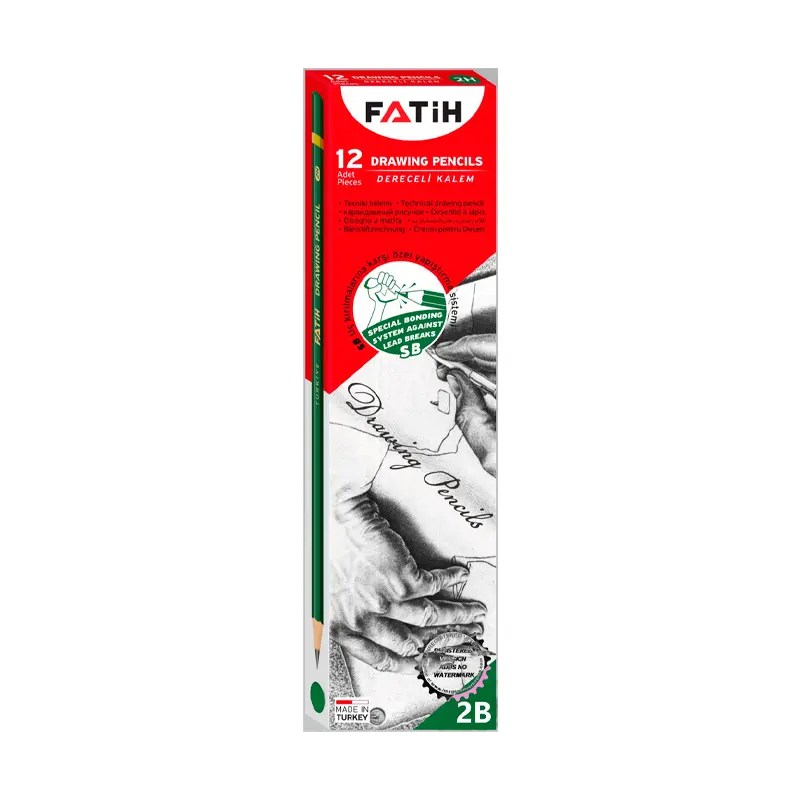 Fatih 2B Dereceli Kurşun Kalem 12 Li Kutu