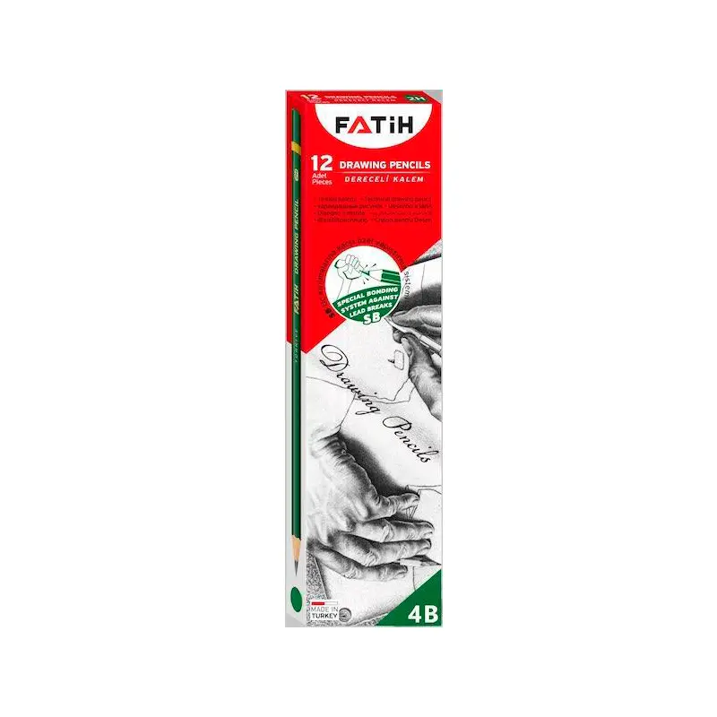 Fatih 4B Dereceli Kurşun Kalem 12 Li Kutu