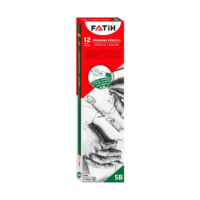 Fatih 5B Dereceli Kurşun Kalem 12 Li Kutu