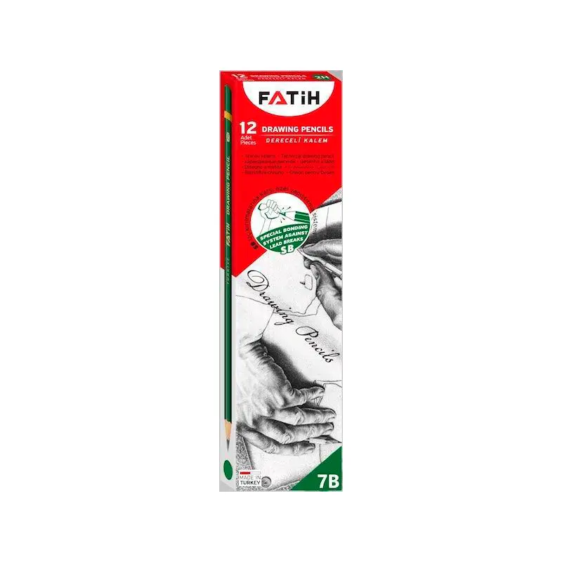 Fatih 7B Dereceli Kurşun Kalem 12 Li Kutu