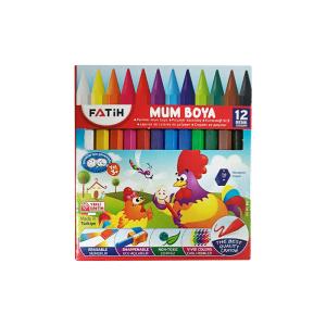 Fatih Polymer Crayon Kısa Mum Boya 12 Renk