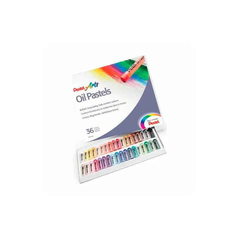 Pentel Karton Kutu Yağlı Pastel Boya 36 Renk