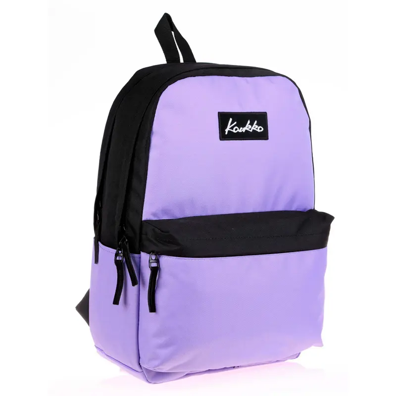 Kaukko K1414 Basic Colors Lila - Siyah Okul Sırt Çantası