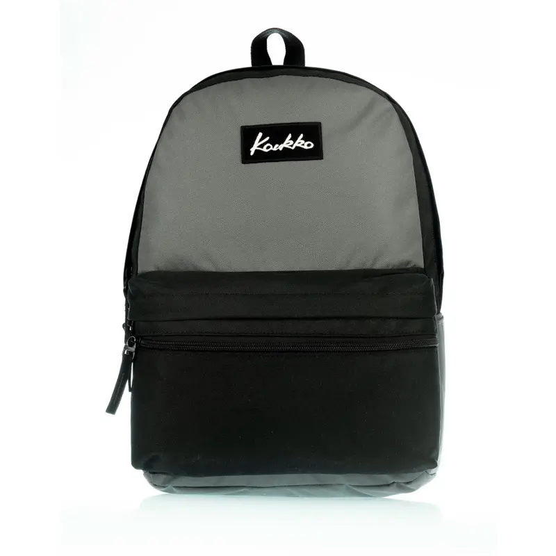 Kaukko K1424 Basic Duble Colors Gri-Siyah Okul Sırt Çantası