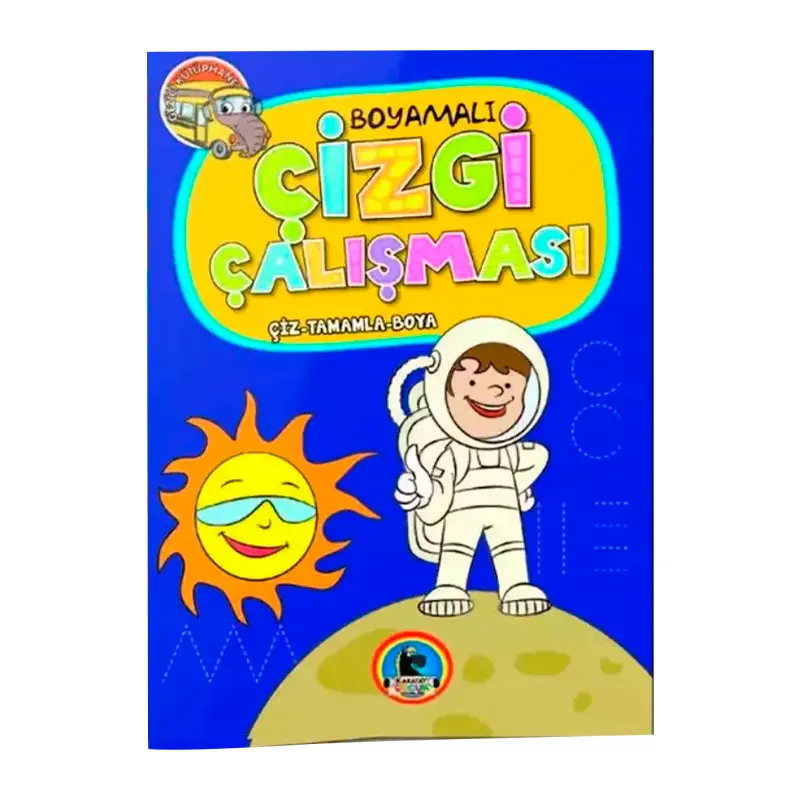 4E Karatay Çocuk Yayınları Boyamalı Çizgi Çalışması 128 Sayfa