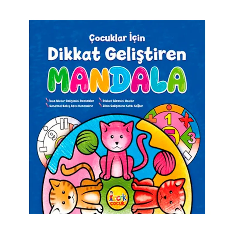 Bıcırık Yayınları Çocuklar İçin Dikkat Geliştiren Mandala Boyama Meyveler 32 Sayfa