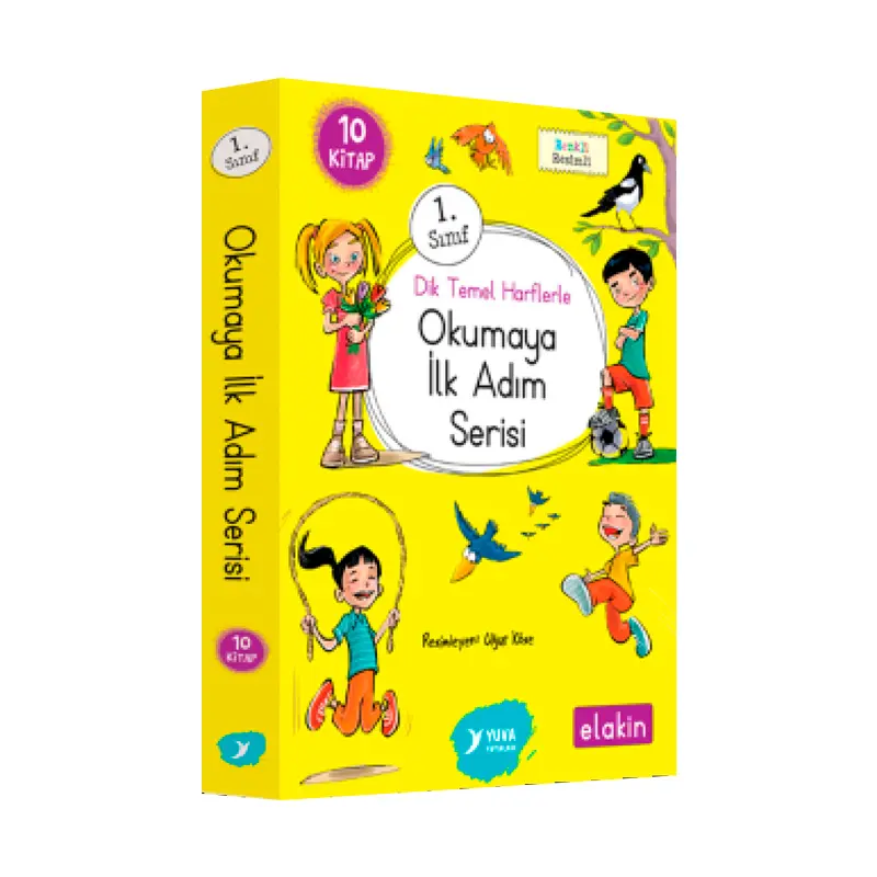 Yuva Yayınları 1. Sınıflar İçin Dik Temel Harflerle Okumaya İlk Adım Serisi 10 Kitap