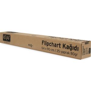 Kraf 703G Flipchart Kağıdı 64 cm x 90 cm 25 Yaprak Rulo