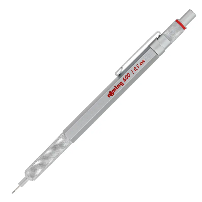 Rotring 600 Metal Gövde Mekanik ( Versatil ) Kurşun Kalem Krom 0.5mm