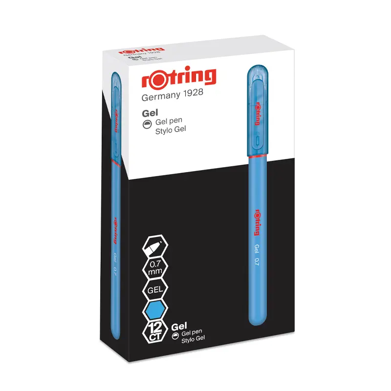 Rotring Jel Mürekkepli Roller Kalem 0.7mm Açık Mavi 12 Li Kutu