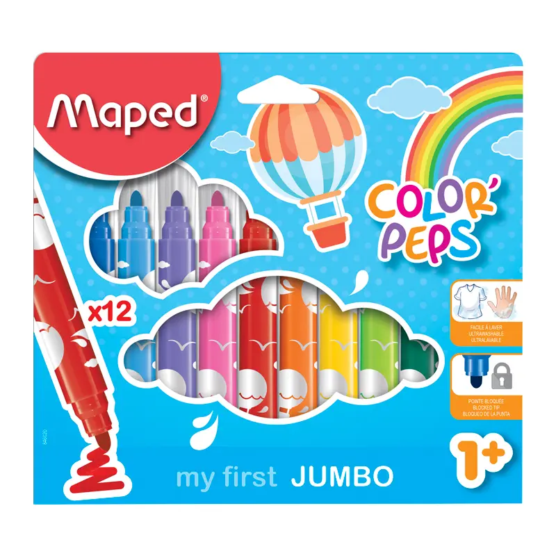 Maped Color Peps Jumbo Keçeli Kalem 12 Renk