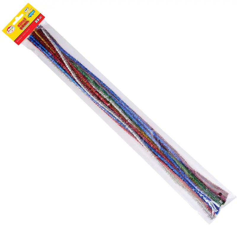 Mas 1824 Mileo Simli Renkler Şönil 6mm x 50cm 25 Li Poşet x 25 Li Paket