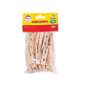 Mas 1828 Mileo Ahşap Mandal Naturel 45mm