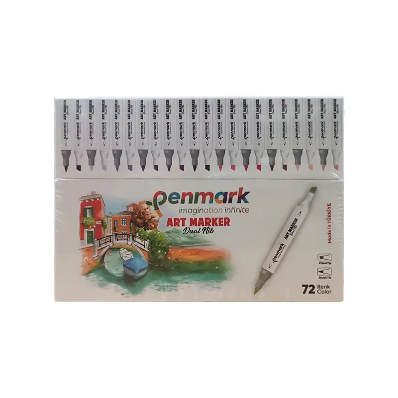 Penmark 9000 Markers Sketch & Art Brush Dual Nib Çift Uçlu Kalem 72 Renk
