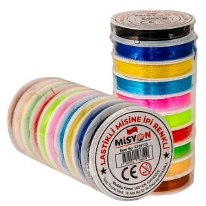 Misyon Lastikli Misina İpi Renkli 0.7mm 10 Lu Paket