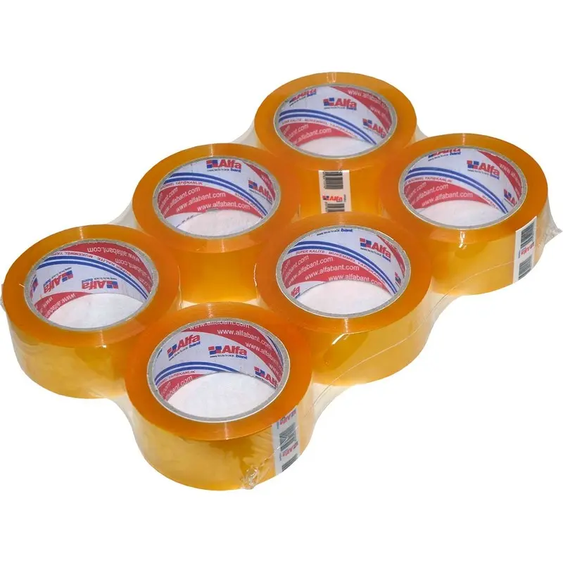Alfa Koli Bandı 45mm x 100mt Şeffaf 6 Lı Paket