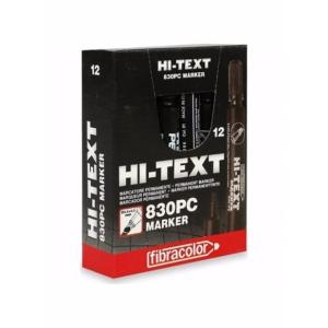 Hi-Text 830PCS Permanent Marker Kesik Uç Siyah 12 Li Kutu