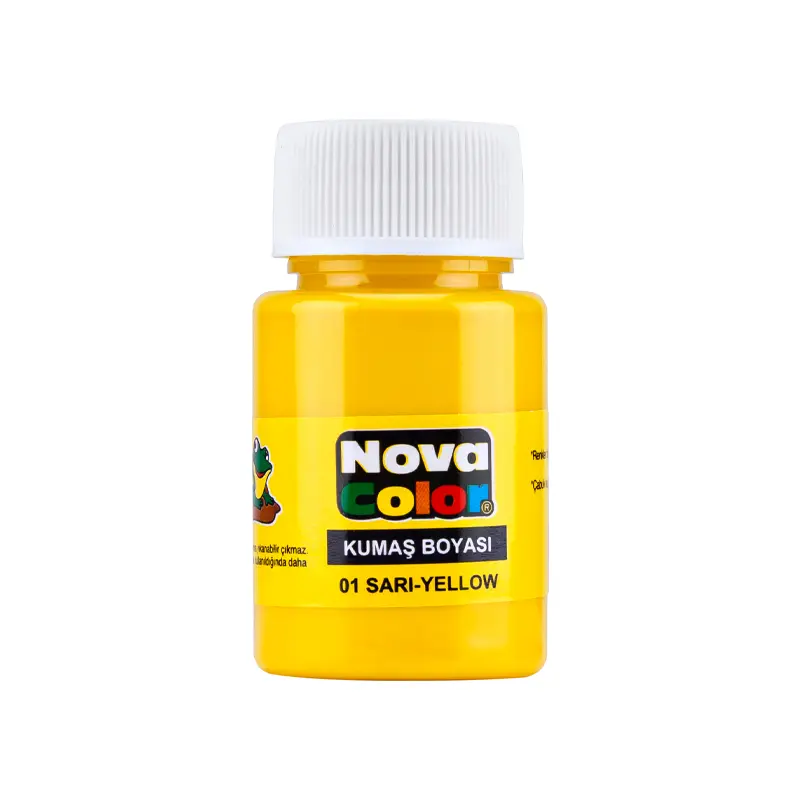 Nova Color Şişe Kumaş Boyası 30 ml Sarı 12 Li Kutu