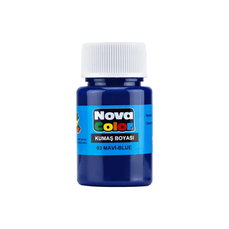 Nova Color Şişe Kumaş Boyası 30 ml Mavi 12 Li Kutu