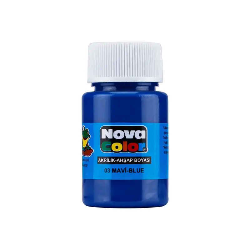 Nova Color Akrilik Boya Şişe 30 ml Mavi 12 Li Kutu