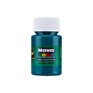 Nova Color Akrilik Boya Şişe 30 ml Yeşil 12 Li Kutu