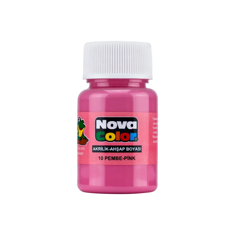 Nova Color Akrilik Boya Şişe 30 ml Pembe 12 Li Kutu